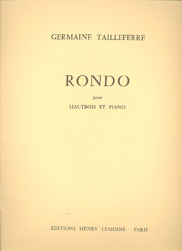 Rondo&nbsp;&nbsp;pour hautbois et piano&nbsp;&nbsp;