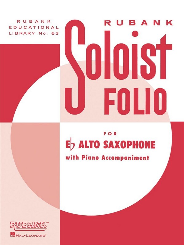 Soloist folio for alto saxophone and piano&nbsp;&nbsp;&nbsp;&nbsp;