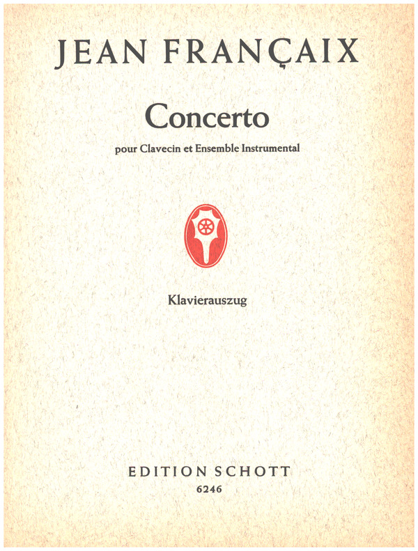 Concerto  für Cembalo und Instrumental-Ensemble  Klavierauszug - für 2 Klaviere
