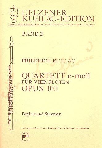 Quartett e-Moll op.103  für 4 Flöten  Partitur und Stimmen