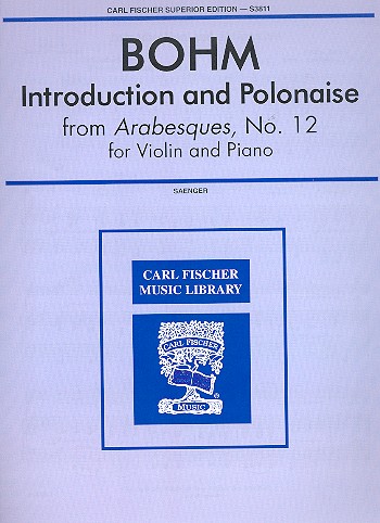 Introduction and Polonaise from Arabesque No.12  for violin and piano  
