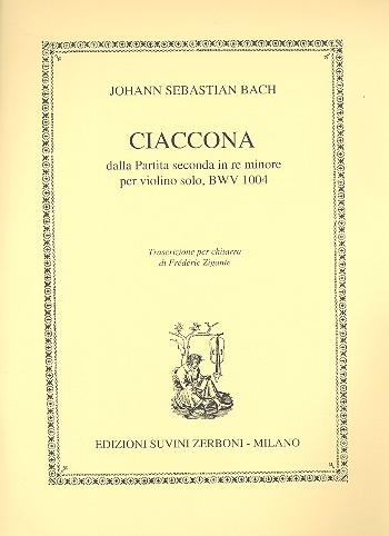 Ciaccona della partita  seconda BWV1004 per violino  solo per chitarra