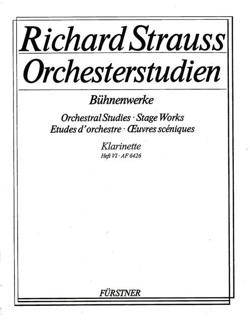 Orchesterstudien aus Bühnenwerken Band 6&nbsp;&nbsp;für Klarinette 3/Bassklarinette/Bassetthorn&nbsp;&nbsp;