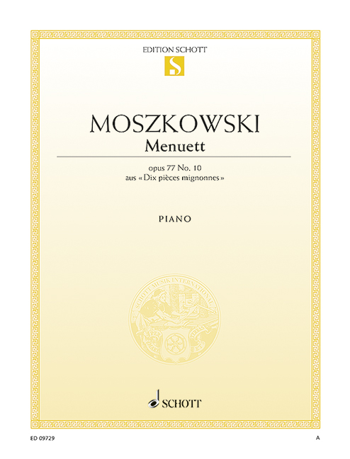 Berühmtes Menuett op. 77  für Klavier  