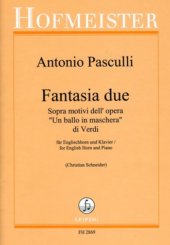 Fantasia Nr.2 Sopra motivi dell'opera 'Un ballo in maschera' di Verdi  für Englischhorn und Klavier  