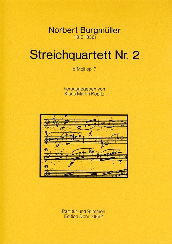 Streichquartett d-Moll op.7,2  Partitur und Stimmen  