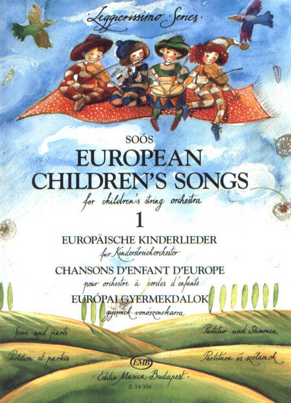 Europäische Kinderlieder Band 1&nbsp;&nbsp;für Kinderstreichorchester&nbsp;&nbsp;Part. u. ((3-3-3)-0-2-0)