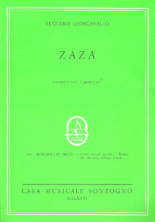O mio piccolo tavolo aus Zaza  für Tenor und Klavier (dt/it)  