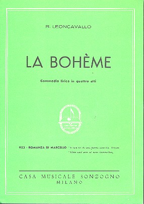 Io non ho che una povera stanzetta  aus La bohème für Tenor und Klavier (it/dt)  