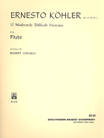 12 moderately difficult Exercises  op.33 vol.2 for flute  