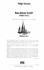 Das letzte Schiff  Valse triste für Männerchor  Singpartitur