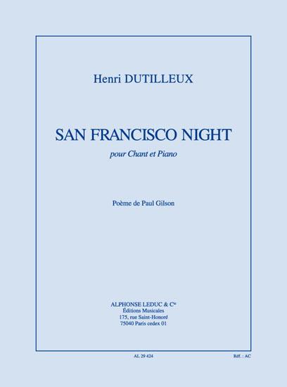 San Francisco Night  pour chant et piano  