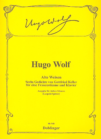 ALTE WEISEN FUER FRAUEN-&nbsp;&nbsp;STIMME UND KLAVIER FUER&nbsp;&nbsp;TIEFERE STIMME UND KLAVIER