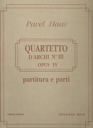 Streichquartett Nr.3 op.15 (1937-38)    Partitur und Stimmen