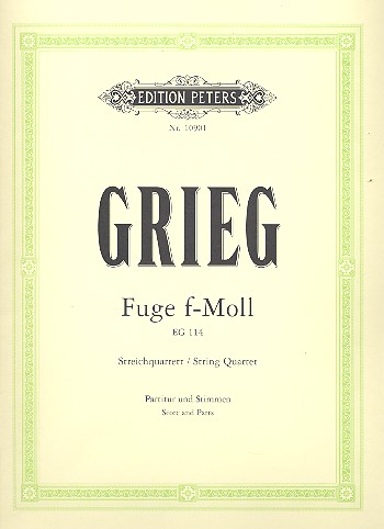 Fuge f-Moll EG114&nbsp;&nbsp;für Streichquartett&nbsp;&nbsp;Partitur und Stimmen