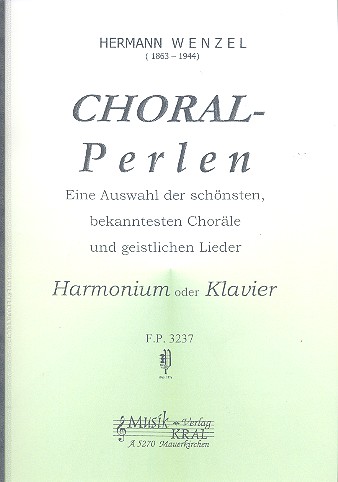 Choralperlen Sammlung  für Harmonium  Verlagskopie
