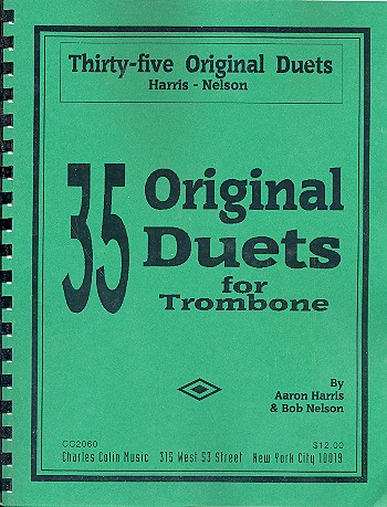35 original Duets for  2 trombones,  score  