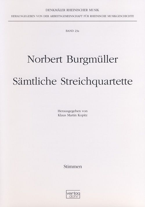 Sämtliche Streichquartette  Stimmen  