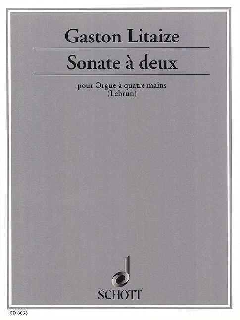Sonate à deux  für Orgel 4-händig  