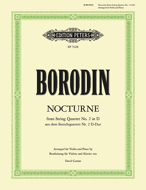 Nocturne from string quartet D major no.2  for violin and piano  