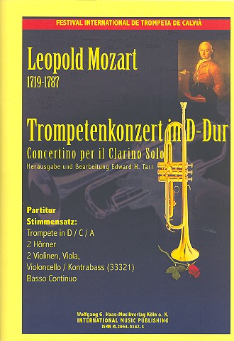 Konzert D-Dur für Trompete  und Orchester,  Partitur und Stimmen