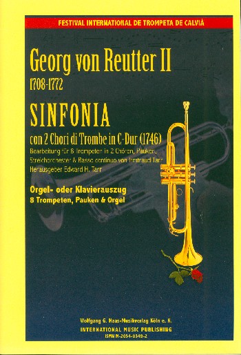 Sinfonia&nbsp;&nbsp;für 8 Trompeten in 2 Chören, Pauken, Streichorchester und bc&nbsp;&nbsp;Klavierauszug