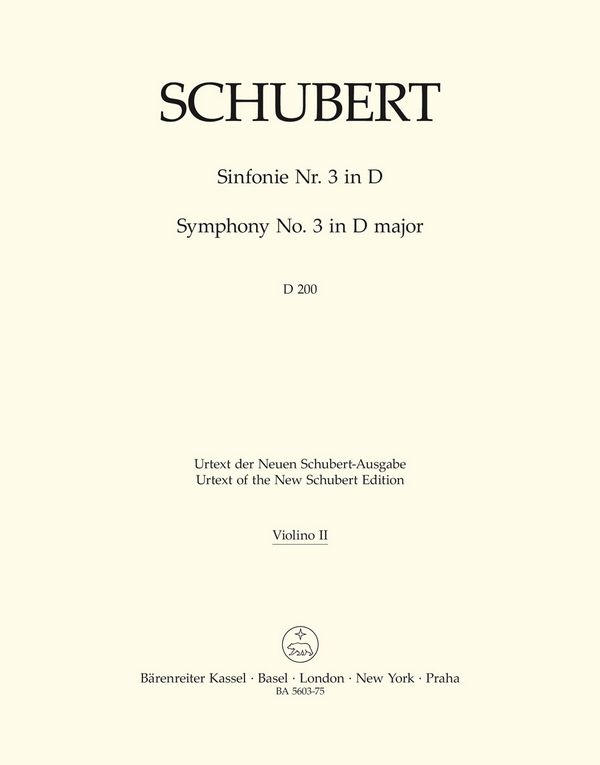 Sinfonie D-Dur Nr.3 D200&nbsp;&nbsp;für Orchester&nbsp;&nbsp;Violine 2