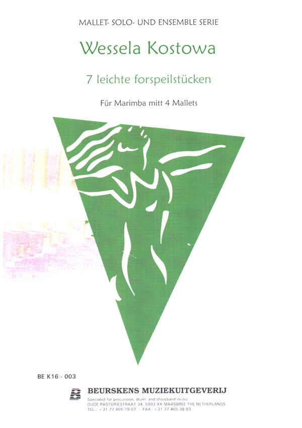 7 leichte Vorspielstücke  für Marimba mit 4 Schlägeln  