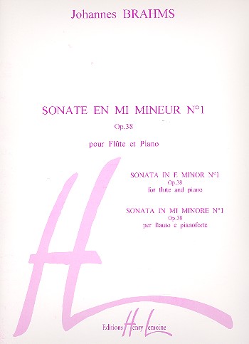 Sonate mi mineur no.1&nbsp;&nbsp;op.38 pour flute et&nbsp;&nbsp;piano