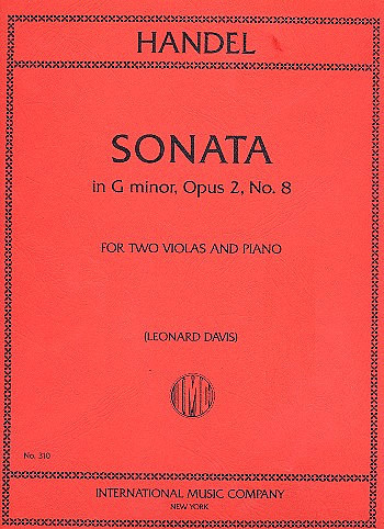 Sonate g-Moll op.2,8&nbsp;&nbsp;für 2 Violen und Klavier&nbsp;&nbsp;