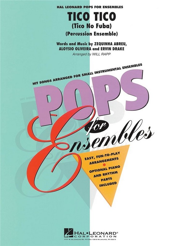 Tico Tico for percussion&nbsp;&nbsp;ensemble&nbsp;&nbsp;