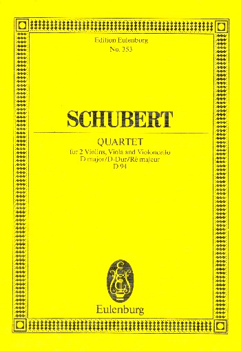 Streichquartett D-Dur op.post.&nbsp;&nbsp;für Streichquartett&nbsp;&nbsp;Studienpartitur