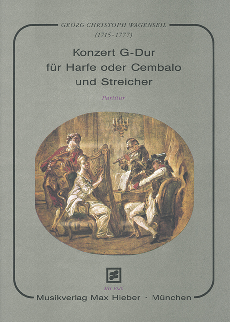 Konzert G-Dur  für Harfe (Cembalo) und Streicher  Partitur