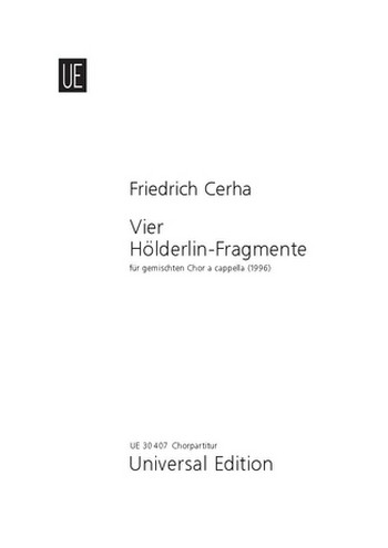 4 Hölderlin-Fragmente  für gem Chor a cappella  Partitur