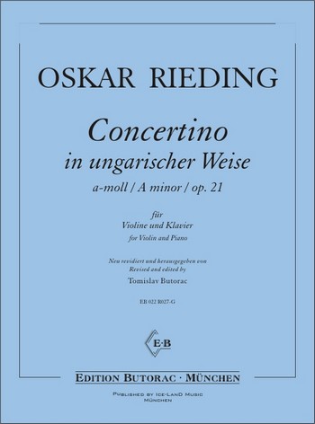 Concertino in ungarischer Weise a-Moll op.21 (1.-3. Lage )&nbsp;&nbsp;für Violine und Klavier&nbsp;&nbsp;