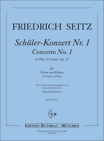 Konzert G-Dur Nr.1 op.13  für Violine (1. Lage) und Klavier  