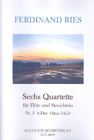 Quartett A-Dur op.145,3  für Flöte und Streichtrio  Partitur und Stimmen
