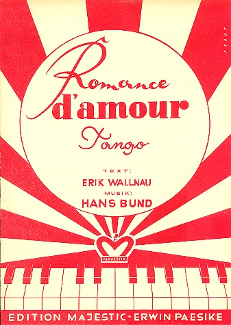 Romance d'amour: Tango  für Gesang und Klavier  
