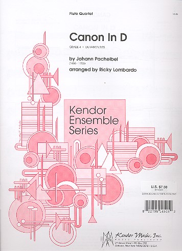 Canon D major&nbsp;&nbsp;for 4 flutes&nbsp;&nbsp;score and parts