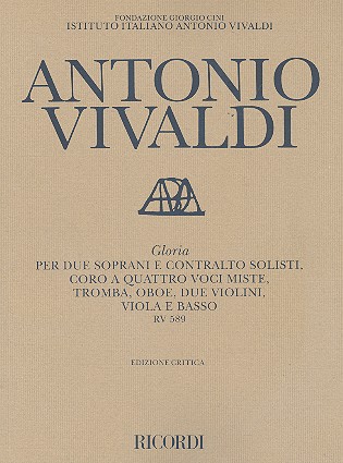 Gloria RV589 per soli (SSA),&nbsp;&nbsp;coro ed orchestra&nbsp;&nbsp;Partitur