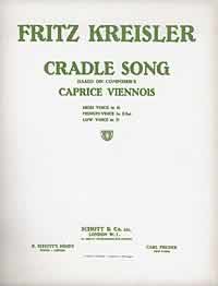 Cradle song in D  for low voice and piano  