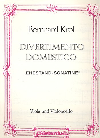 Divertimento domestico  op.111 Für Viola und  Violoncello,  Spielpartitur