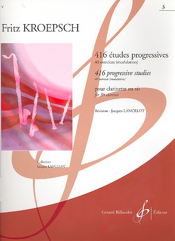 416 études progressives vol.3  pour clarinette  