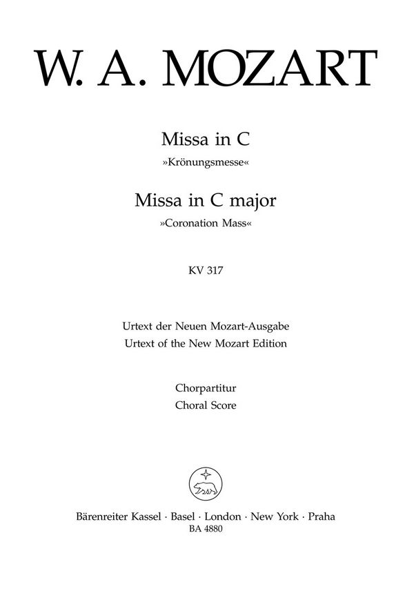 Missa C-Dur KV317 für Soli, gem Chor und&nbsp;&nbsp;Orchester&nbsp;&nbsp;Chorpartitur