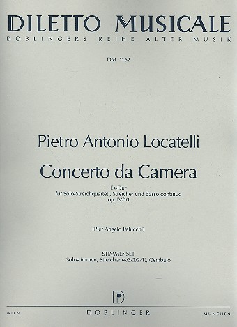 CONCERTO DA CAMERA ES-DUR OP.4,10  FUER SOLO-STREICHQUARTETT,  STREICHER UND B.C., VIOLINE 2