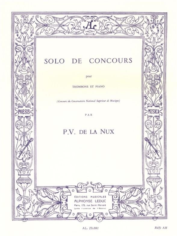 Solo de concours&nbsp;&nbsp;pour trombone et piano&nbsp;&nbsp;