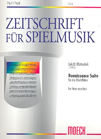 Renaissance Suite für&nbsp;&nbsp;3 Blockflöten (SSA)&nbsp;&nbsp;Partitur und Stimmen