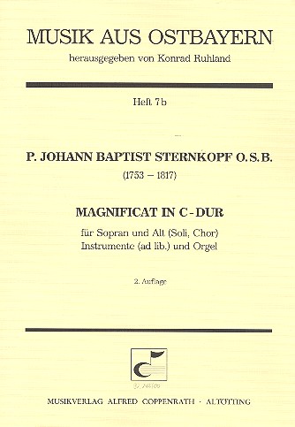Magnificat C-Dur&nbsp;&nbsp;für Sopran, Alt (Soli, Chor), instrumente ad lib. und Orgel&nbsp;&nbsp;Partitur