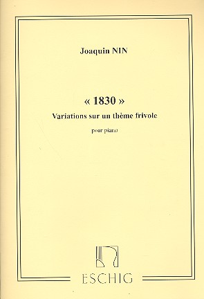 1830 - Variations sur un thème frivole  pour piano  