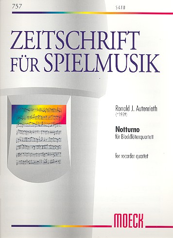 Notturno  für 4 Blockflöten (SATB)  Partitur und Stimmen